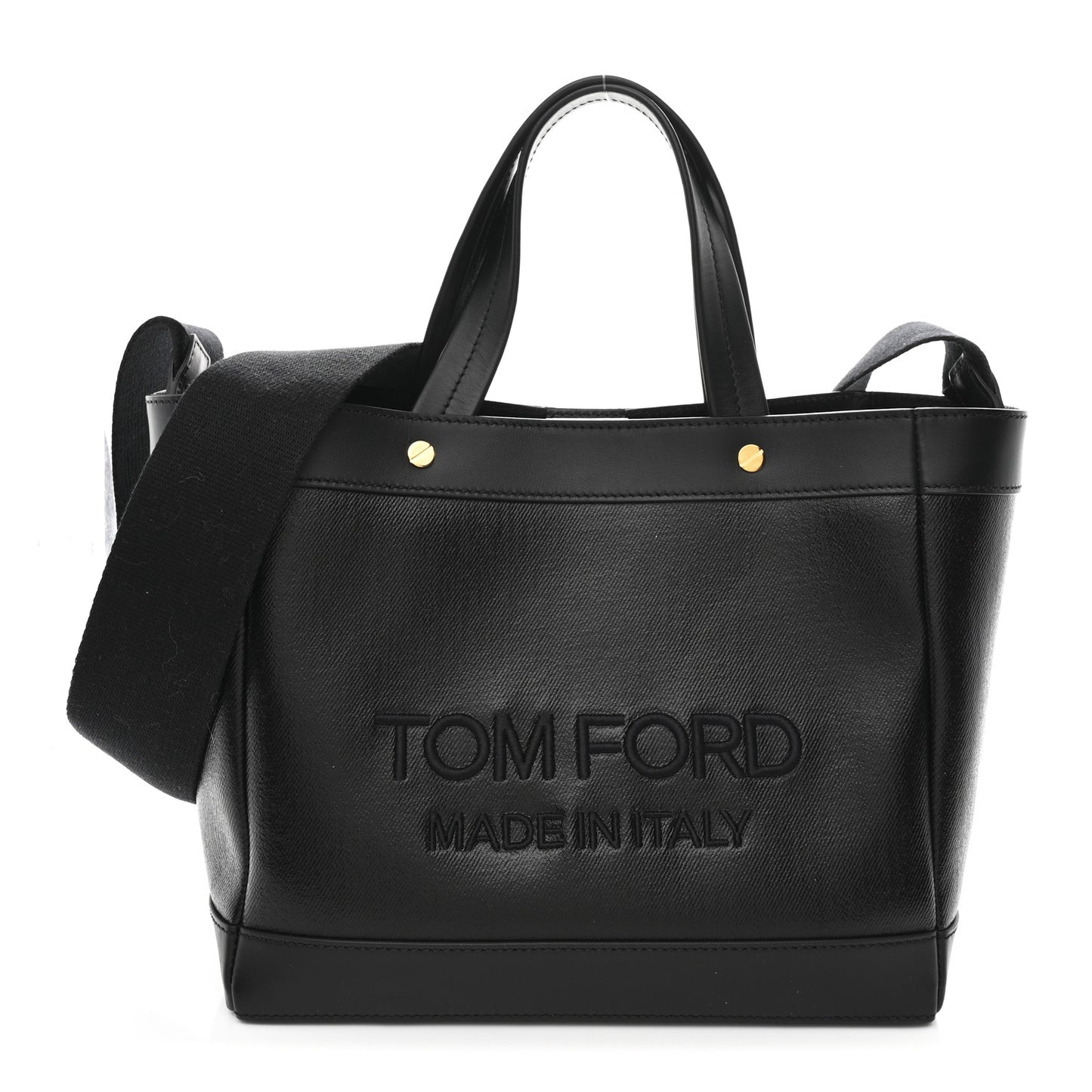 Coated Denim Logo T Screw Tote Black