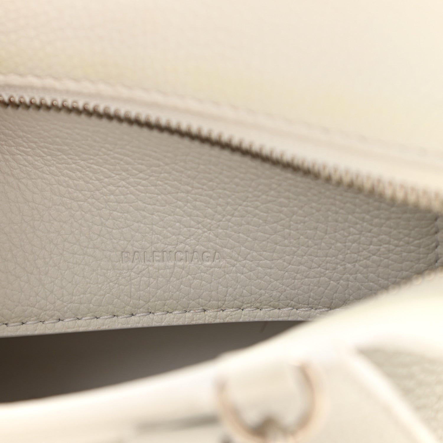 Balenciaga Grained Calfskin Neo Classic Silver Hardware Nano City Crossbody White 6 of 9