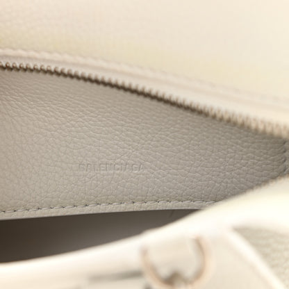 Balenciaga Grained Calfskin Neo Classic Silver Hardware Nano City Crossbody White 6 of 9