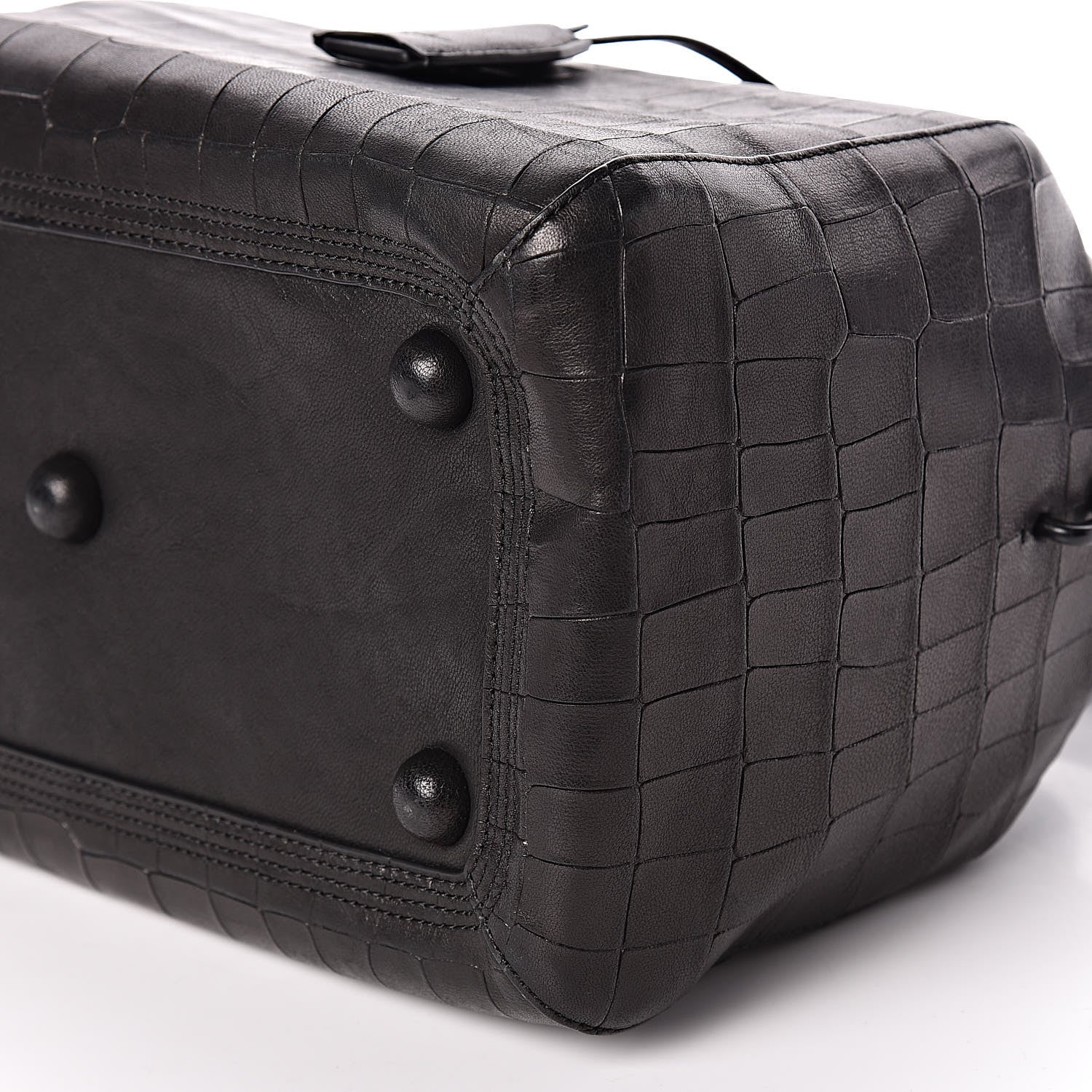 3.1 Phillip Lim 3.1 Calfskin Crocodile Embossed Medium Wednesday Boston Black 11 of 11