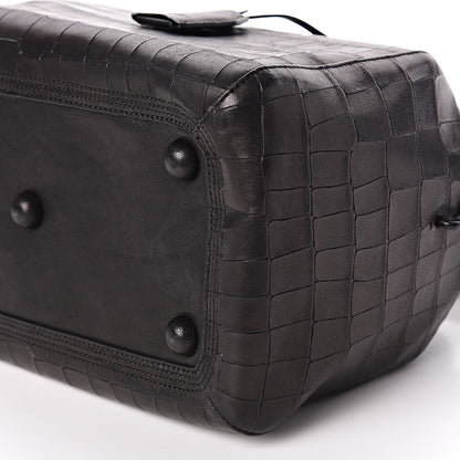 3.1 Phillip Lim 3.1 Calfskin Crocodile Embossed Medium Wednesday Boston Black 11 of 11
