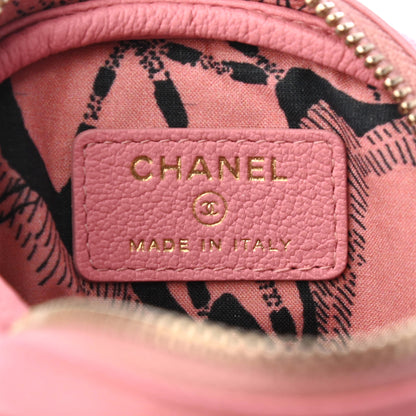Chanel Calfskin Camellia Zip Around Classic Coin Purse Pink 6 of 8