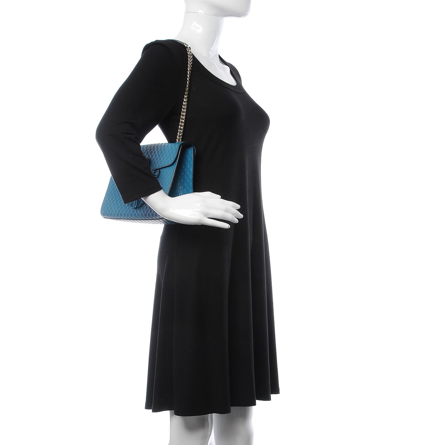 Soft Microguccissima Medium Emily Chain Shoulder Bag Deep Cobalt