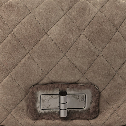 Chanel Shearling Quilted Mademoiselle Flap Light Brown 8 of 10