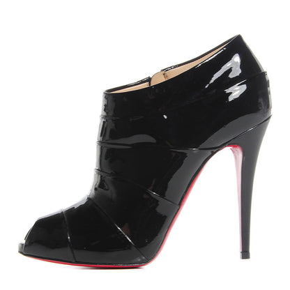 Christian Louboutin Patent Robot 120 Ankle Boots 41 Black 1 of 6