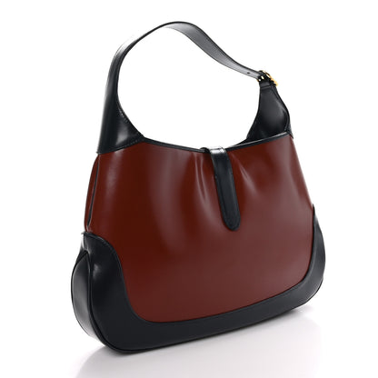 Gucci Boarded Dyana Lux Calfskin Bi-Color Medium Jackie 1961 Hobo Red Mineral Blue 3 of 10