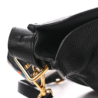 Prada Vitello Daino Zippered Messenger Hobo Black 13 of 17