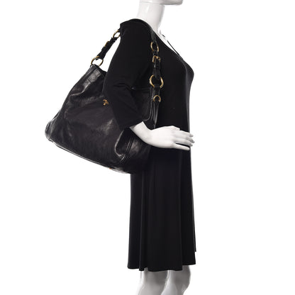 Prada Glace Calf Hobo Black 2 of 11