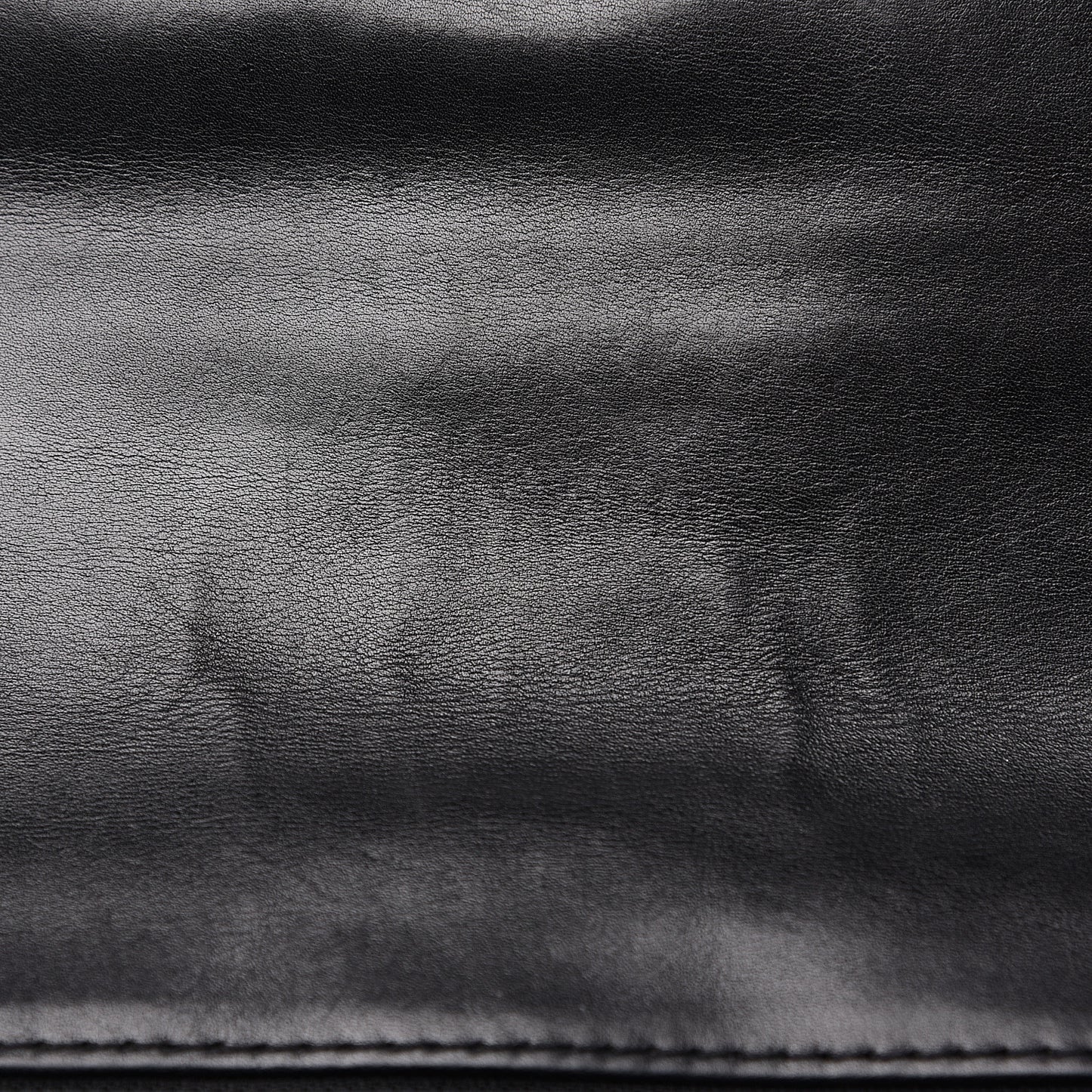 Calfskin Wild Stitch Jumbo Flap Black