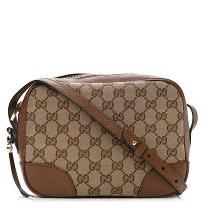 Gucci Monogram Mini Bree Messenger Bag Beige Tabacco 1 of 9