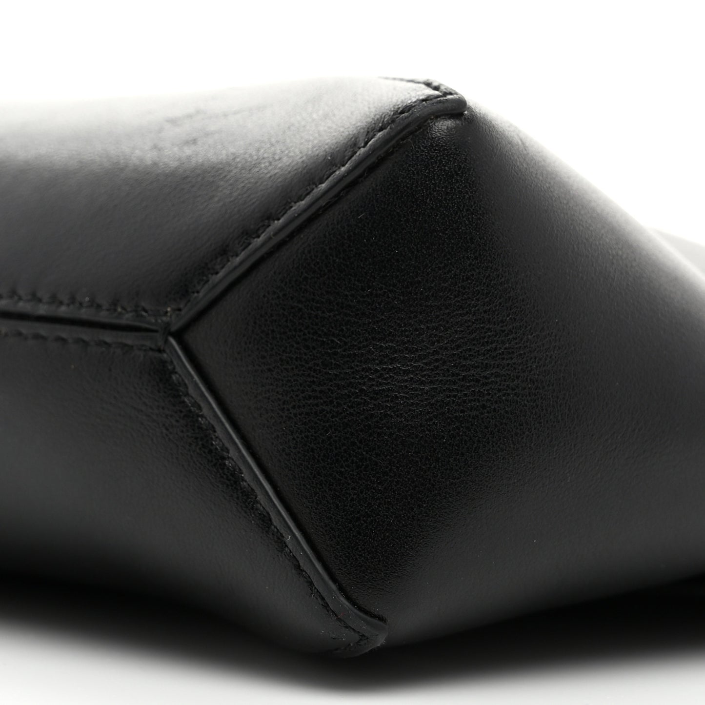 Shiny Calfskin Puzzle Fold Pouch Black