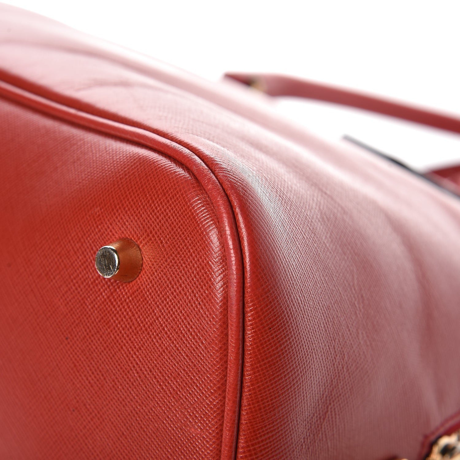 Prada Saffiano Frame Bowler Red 14 of 17