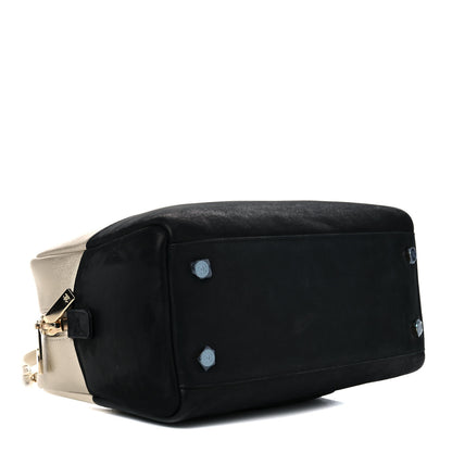 Chanel Caviar Iridescent Calfskin Duo Bowling Bag Black Light Gold 3 of 13