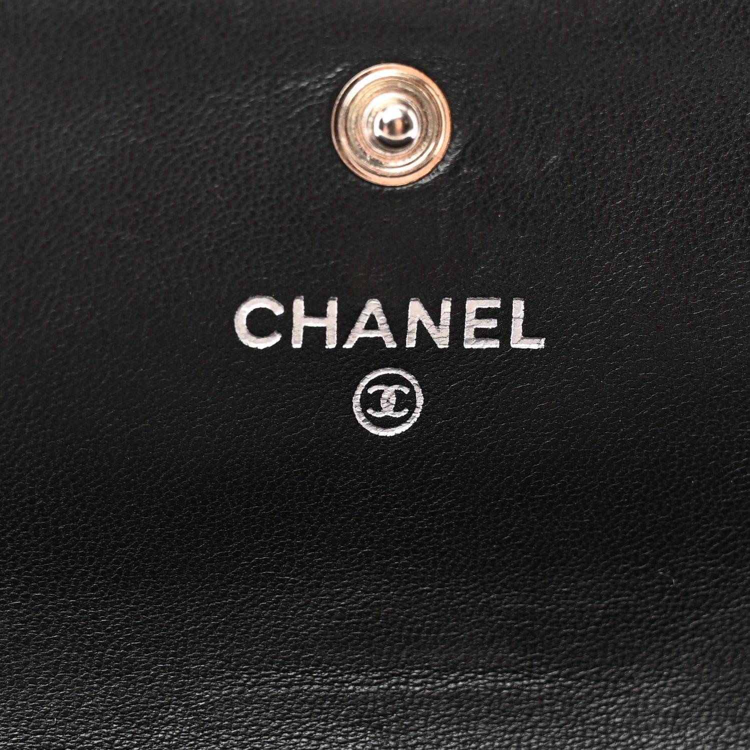 Chanel Lambskin Quilted Large Gusset Flap Wallet Black 7 of 10