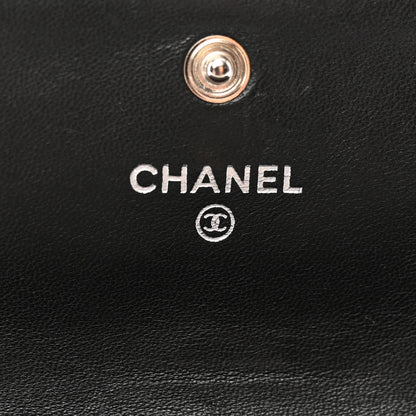 Chanel Lambskin Quilted Large Gusset Flap Wallet Black 7 of 10