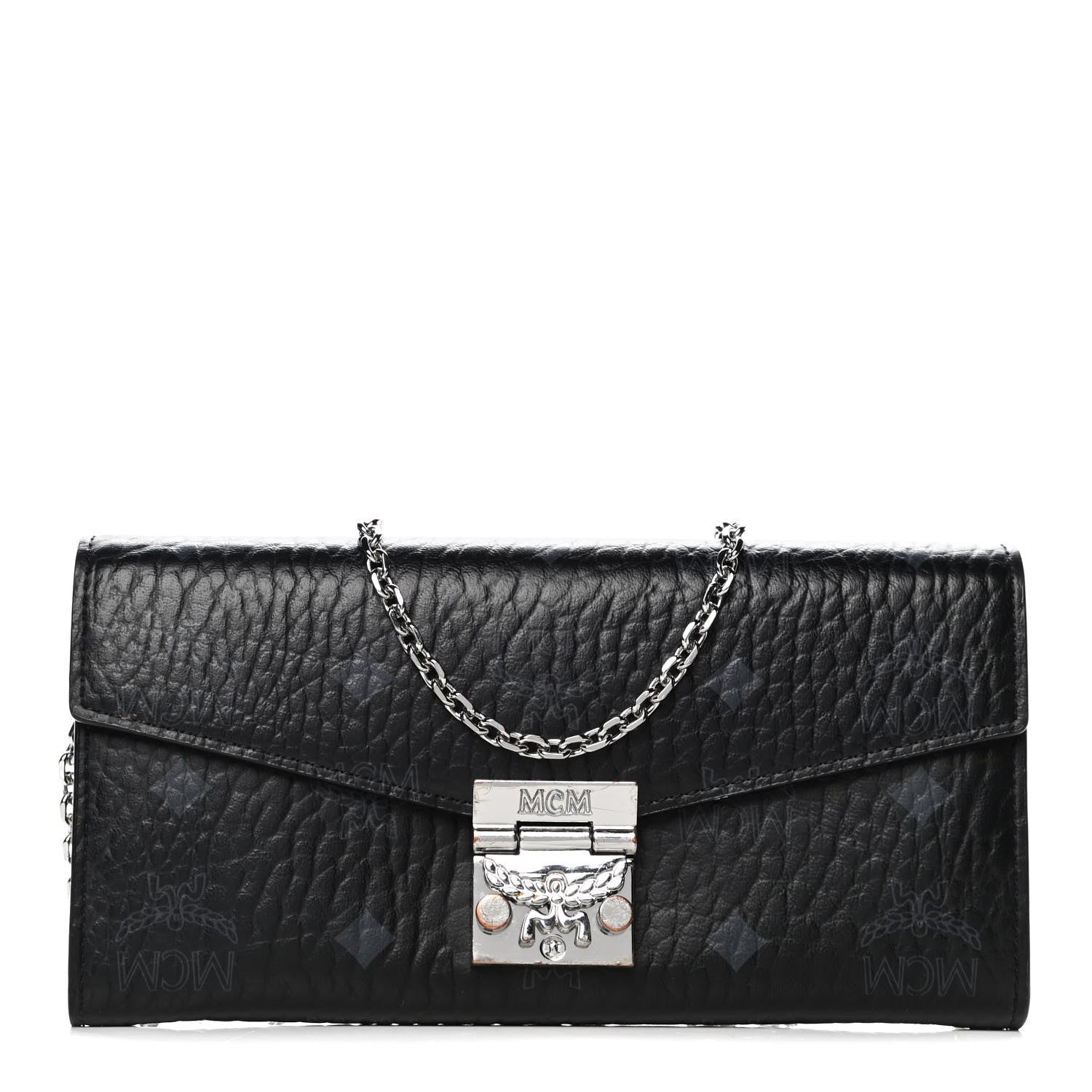 MCM Visetos Large Patricia Wallet On Chain Black 1 of 7