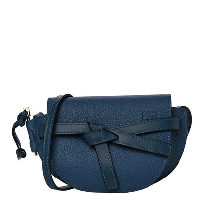 Loewe Grained Calfskin Mini Gate Crossbody Bag Steel Blue 1 of 11