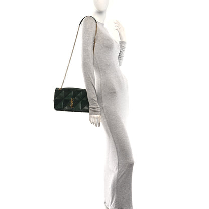 Saint Laurent Lambskin Suede Patchwork Monogram Medium Jamie Vert Fonce 2 of 10