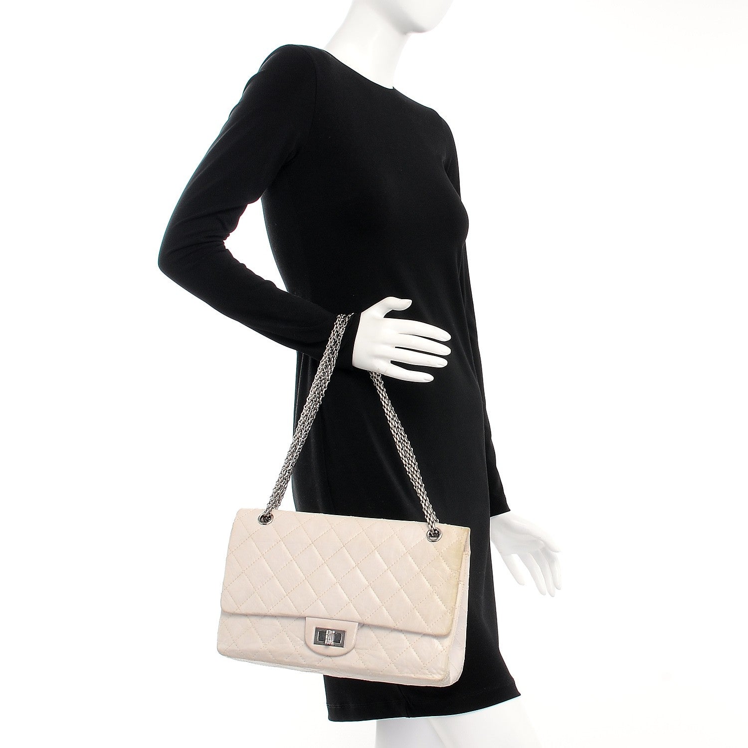 Chanel Aged Calfskin Quilted 2.55 Reissue 227 Flap White 2 of 22