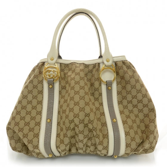 Monogram Medium Interlocking Icon Tote Ivory