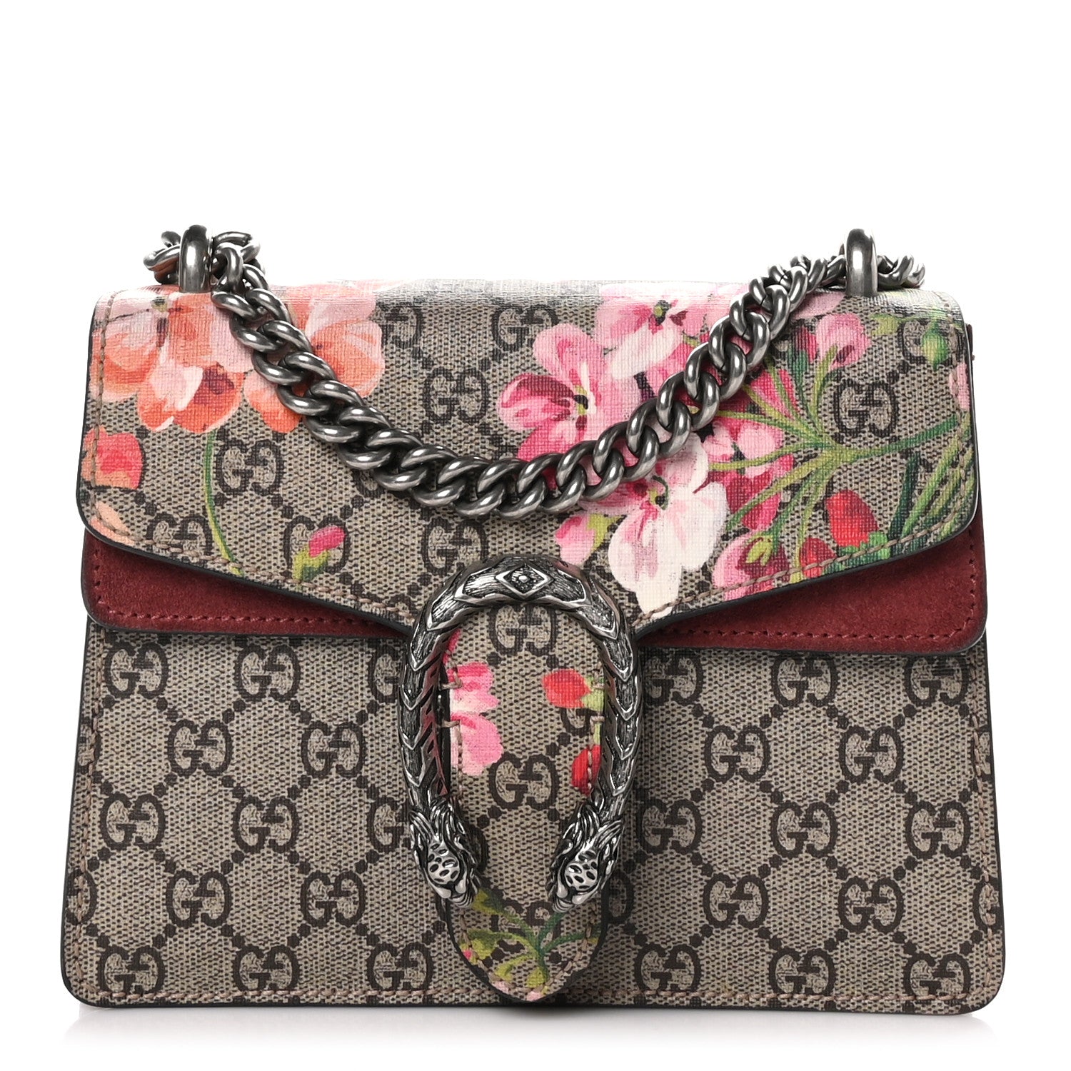 Gucci GG Supreme Monogram Blooms Mini Dionysus Shoulder Bag Beige Multicolor Dry Rose 1 of 9