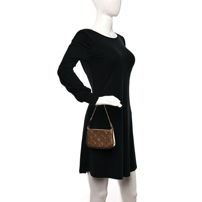 Louis Vuitton Metallic Vernis Mini Pochette Accessories Rose Gold 2 of 9