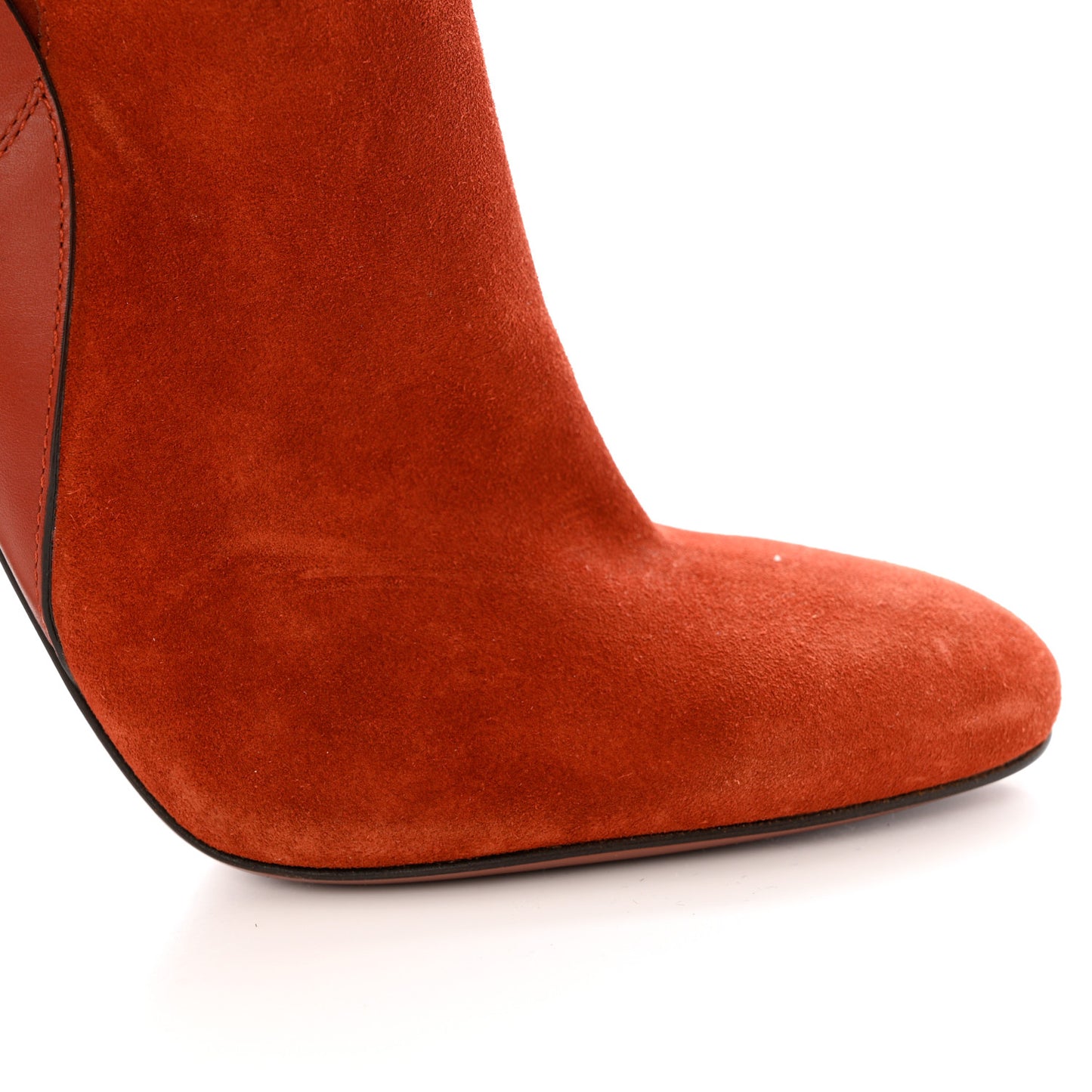 Suede Abigail Ankle Boots 37.5 Red