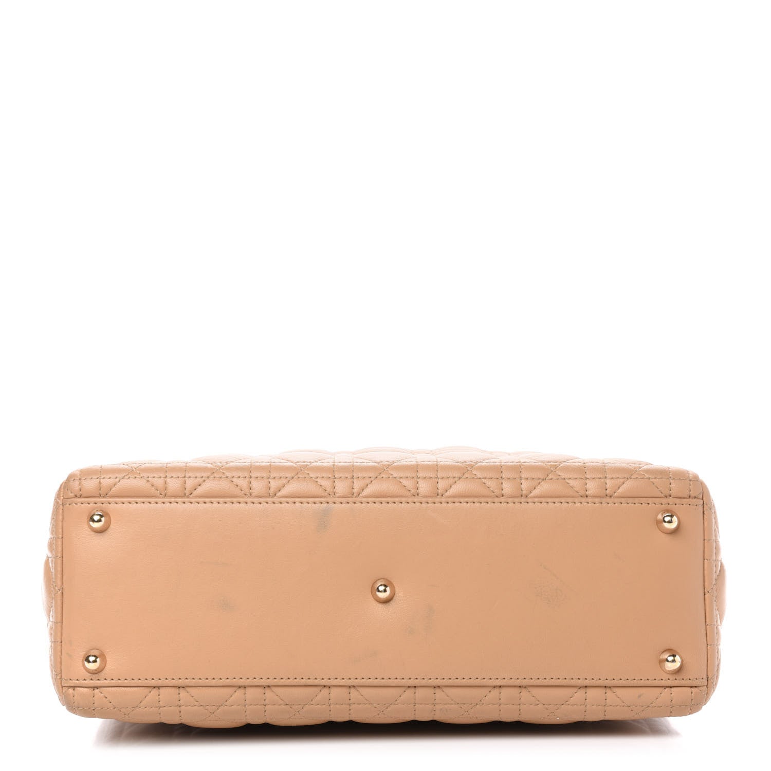 Christian Dior Lambskin Cannage Large Lady Dior Beige 5 of 12