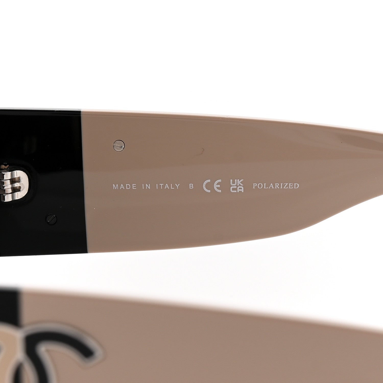 Chanel Acetate Oval Sunglasses 5524-A Black Beige 5 of 9