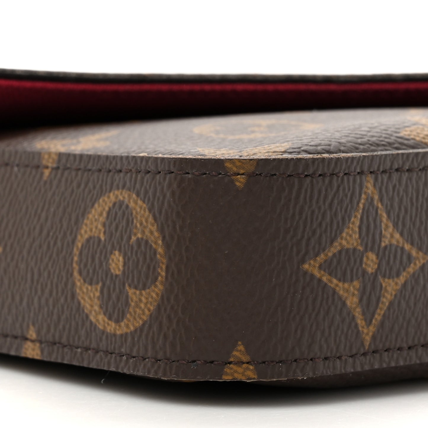 Monogram Pochette Felicie Chain Wallet Fuchsia