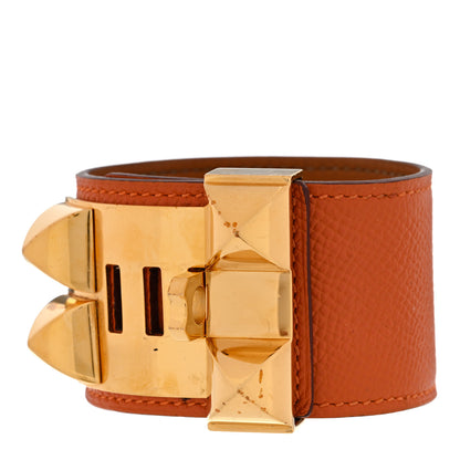 Hermes Epsom Collier De Chien CDC Bracelet S Orange 2 of 6