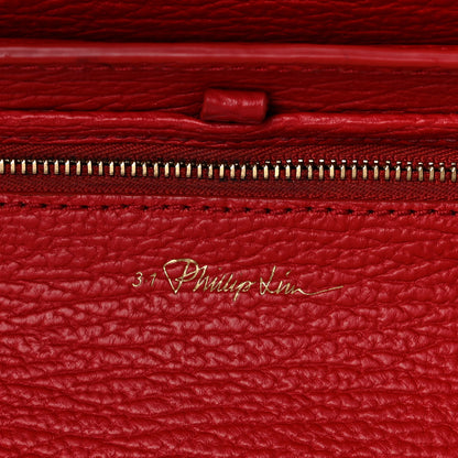 3.1 Phillip Lim Textured Calfskin Medium Pashli Satchel Red 6 of 12