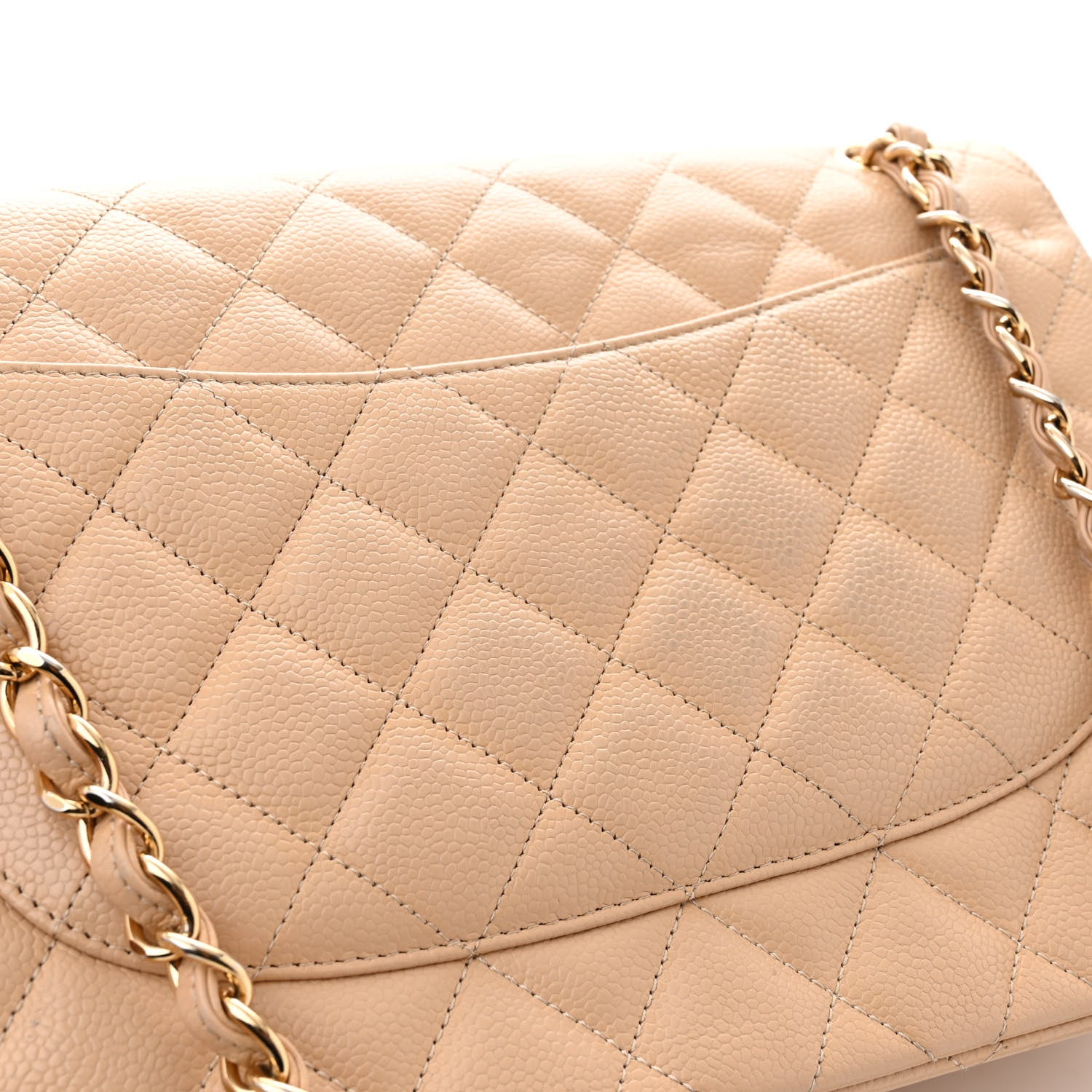 Chanel Caviar Quilted Jumbo Double Flap Beige Clair 13 of 13