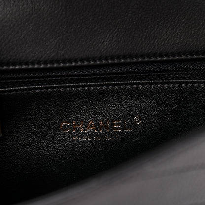 Chanel Calfskin Chevron Stitched Coco Waist Bag Black 6 of 10