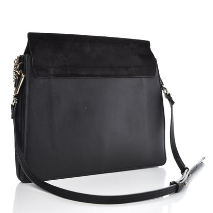 Chloe Suede Calfskin Medium Faye Shoulder Bag Black 3 of 9