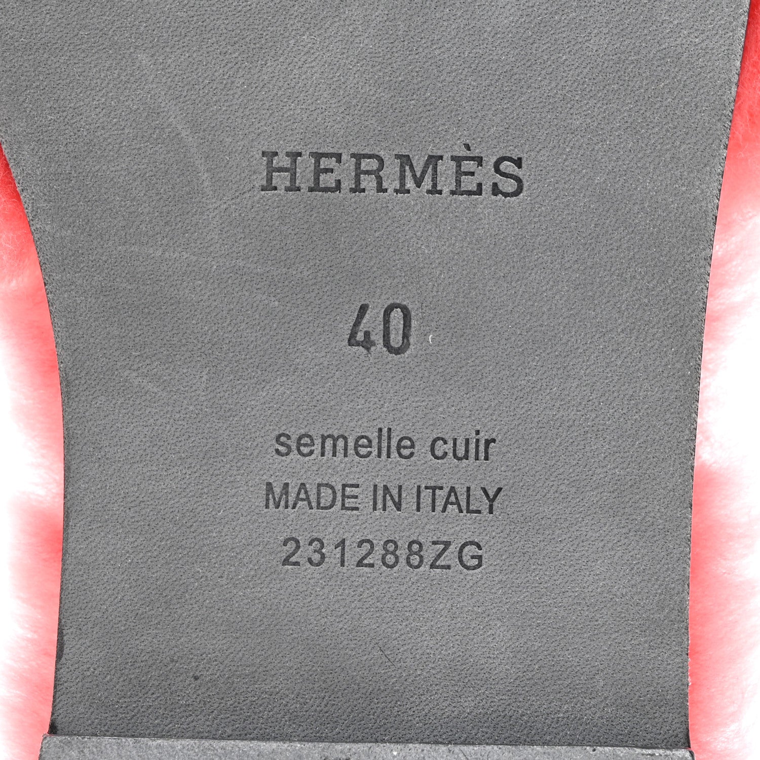 Hermes Woolskin Oran Sandals 40 Rose Du Desert 7 of 8