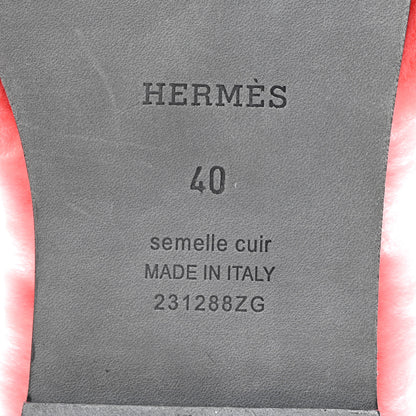 Hermes Woolskin Oran Sandals 40 Rose Du Desert 7 of 8