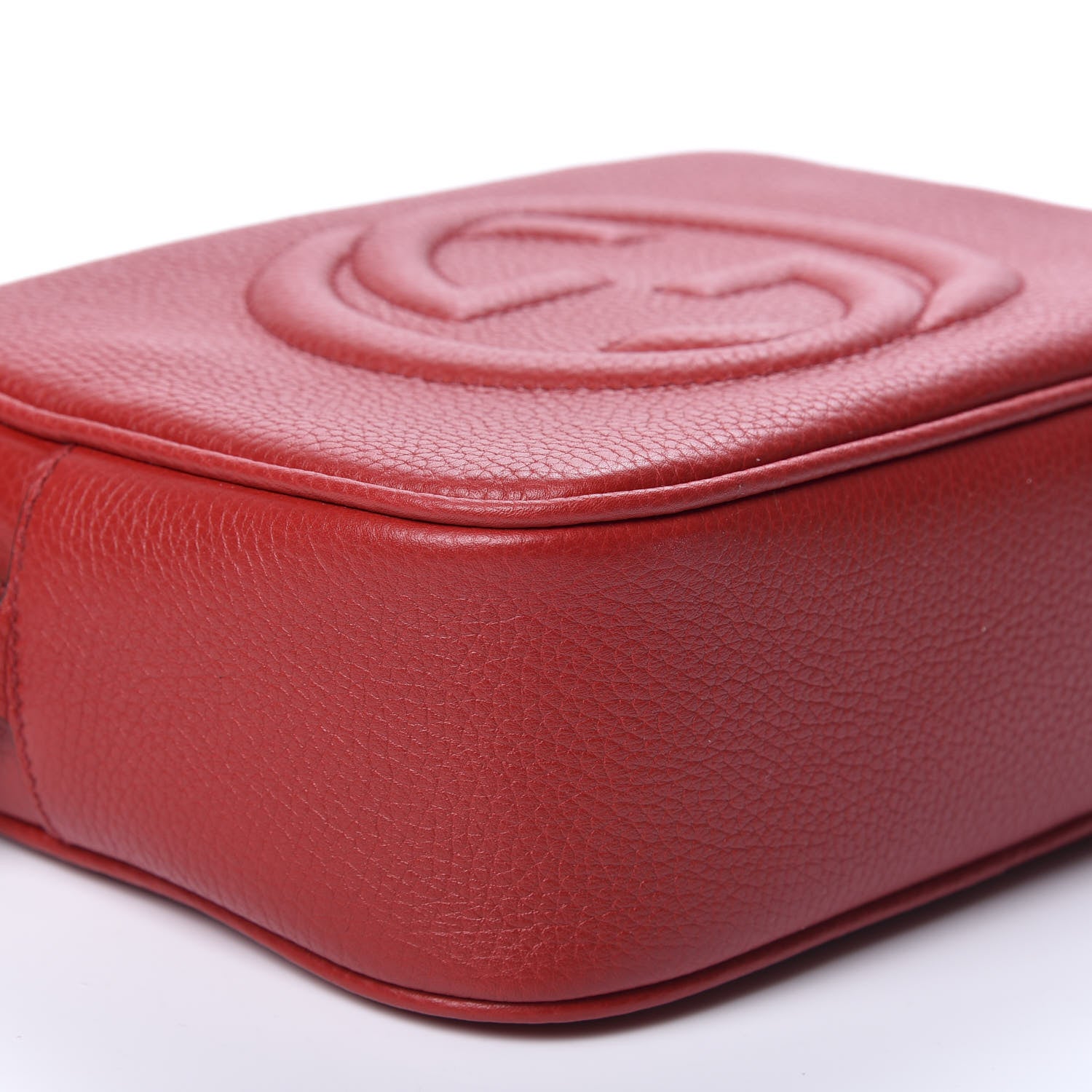 Gucci Pebbled Calfskin Small Soho Disco Bag Tabasco Red 5 of 9