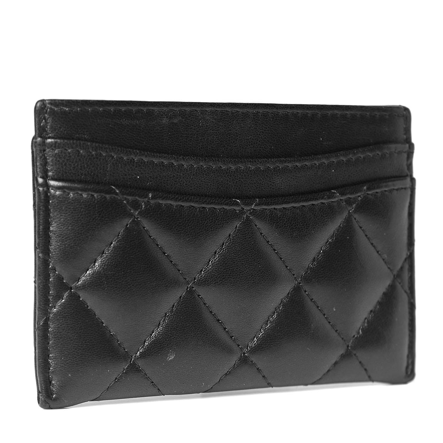 Chanel Lambskin Quilted Card Holder Black 3 of 8