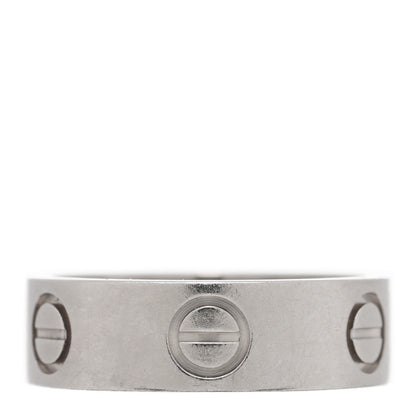 Cartier 18K White Gold 5.5mm LOVE Ring 49 5 1 of 4