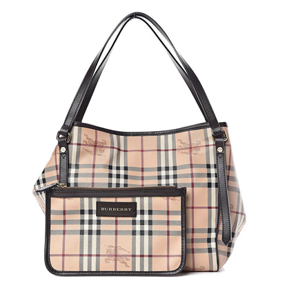 Burberry Haymarket Check Small Canterbury Tote Chocolate 1 of 13