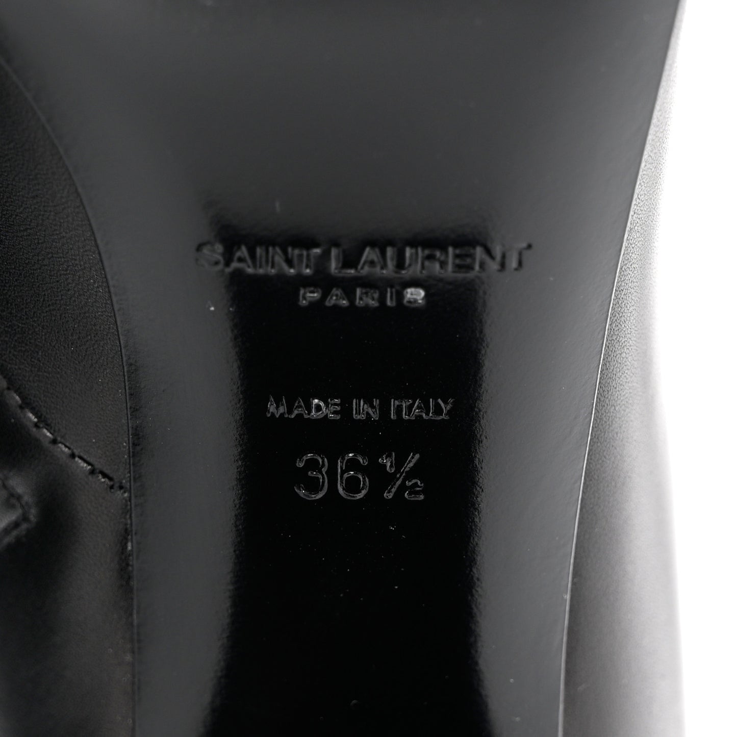 Calfskin Babies 70 Lace-Up Boots 36.5 Black