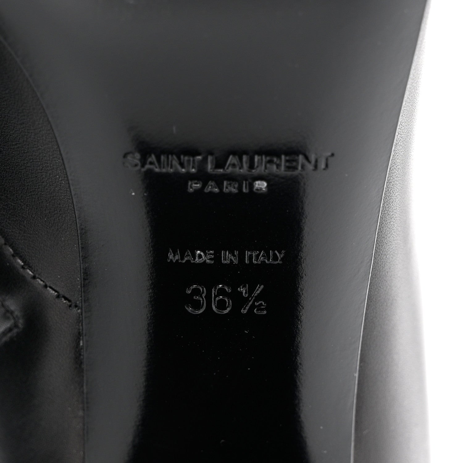 Saint Laurent Calfskin Babies 70 Lace-Up Boots 36.5 Black 7 of 7