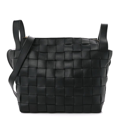 Bottega Veneta Lambskin Maxi Intrecciato Bowling Cassette Shoulder Bag Black 3 of 15