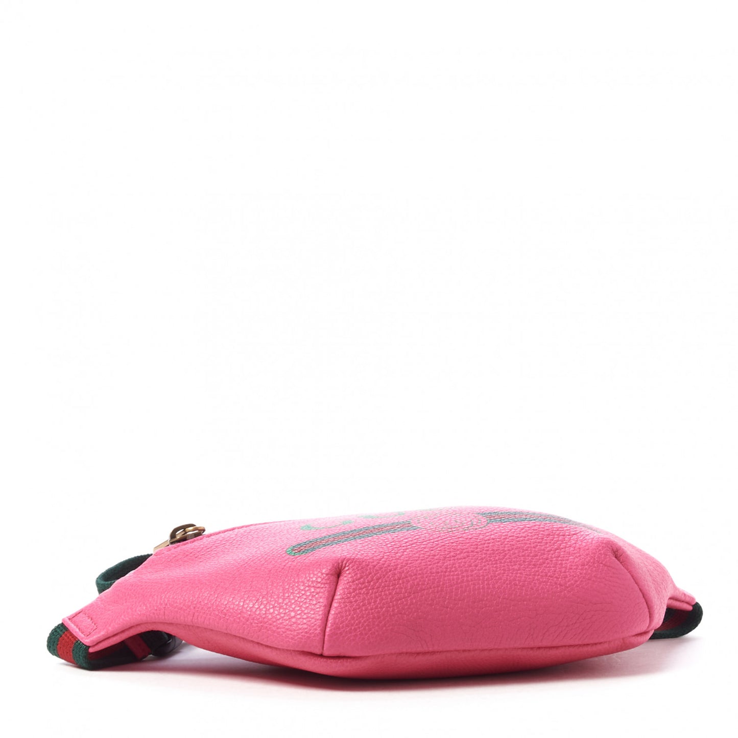 Grained Calfskin Small Logo Belt Bag Box Pink Green