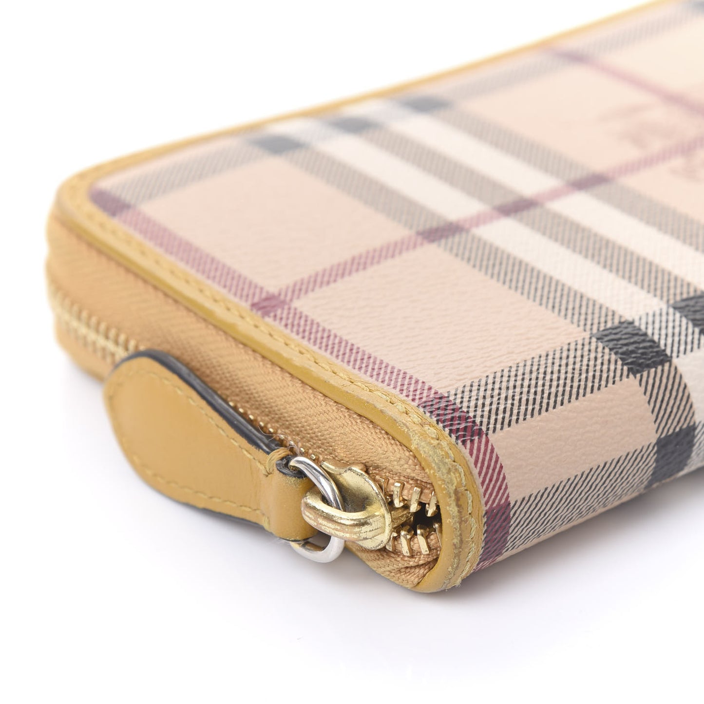 Haymarket Check Large Ziggy Zip Around Wallet Yellow