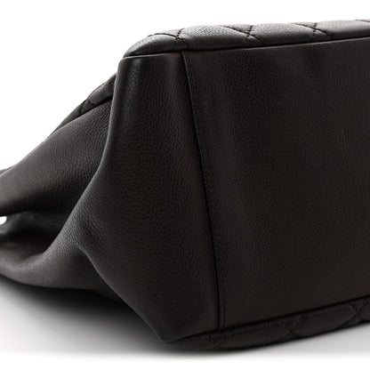 Chanel Caviar Quilted Grand Shopping Tote GST Dark Brown 10 of 13