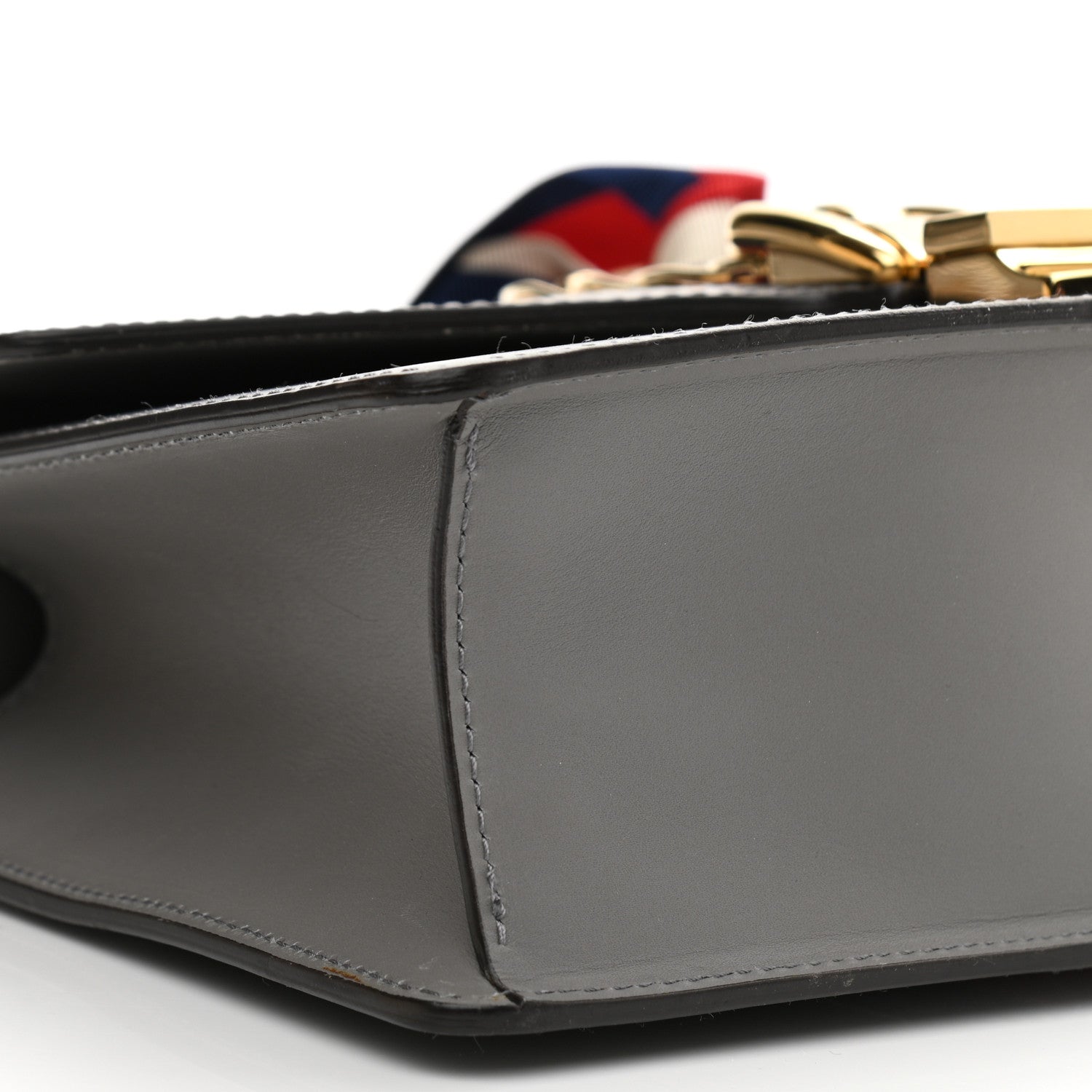 Gucci Calfskin Small Sylvie Shoulder Bag Deep Grey 9 of 12