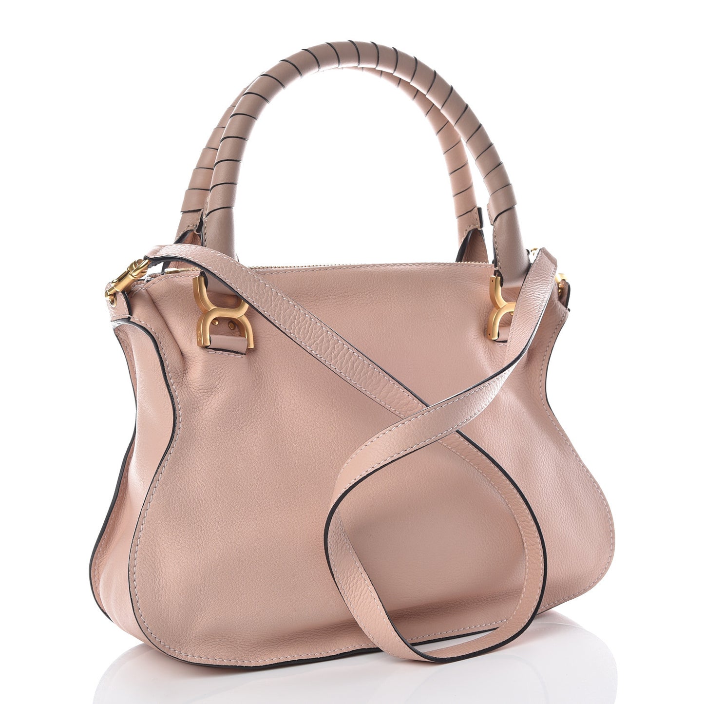 Calfskin Medium Marcie Satchel Blush Nude