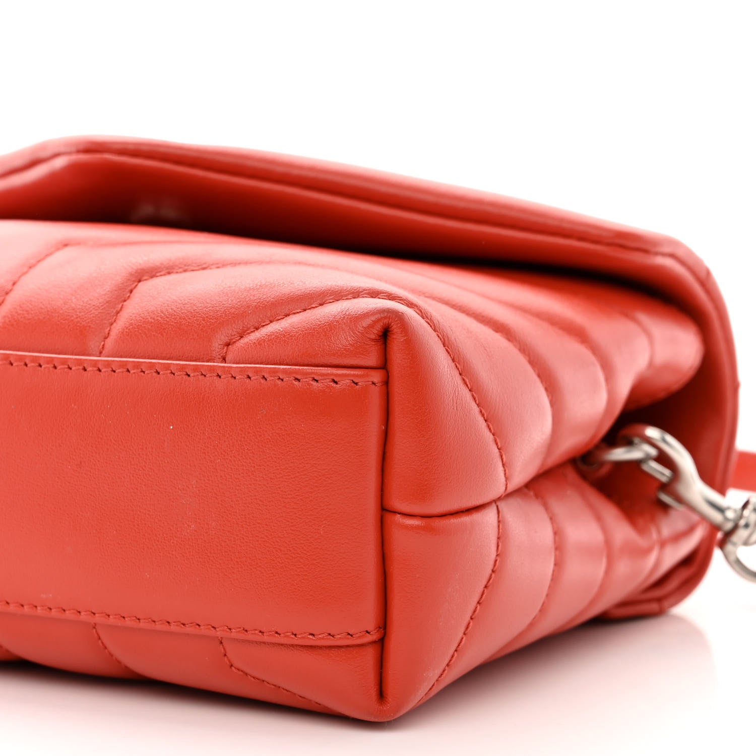 Saint Laurent Calfskin Y Quilted Monogram Toy Loulou Crossbody Bag Coral 10 of 14